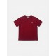 Lacoste Μπορντό Ανδρικό T-Shirt με Κεντημένο Κροκόδειλο